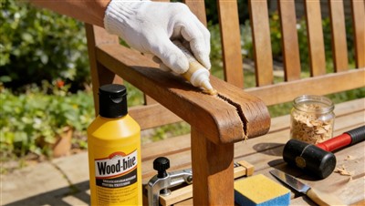 屋外用チーク材の家具のひび割れを修復するにはどうすればよいですか?