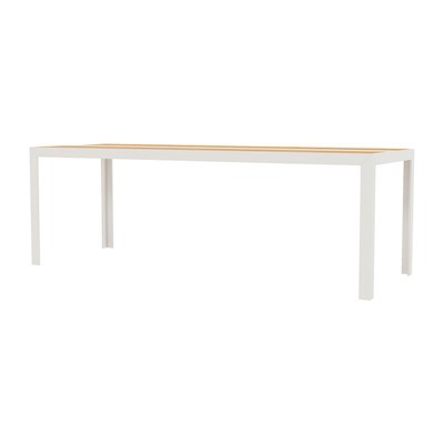 アルミニウムとガラストップの屋外ダイニングテーブル